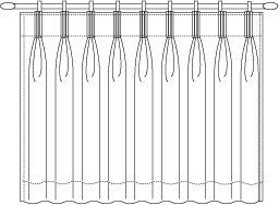 フレンチプリーツ2～3倍ヒダ